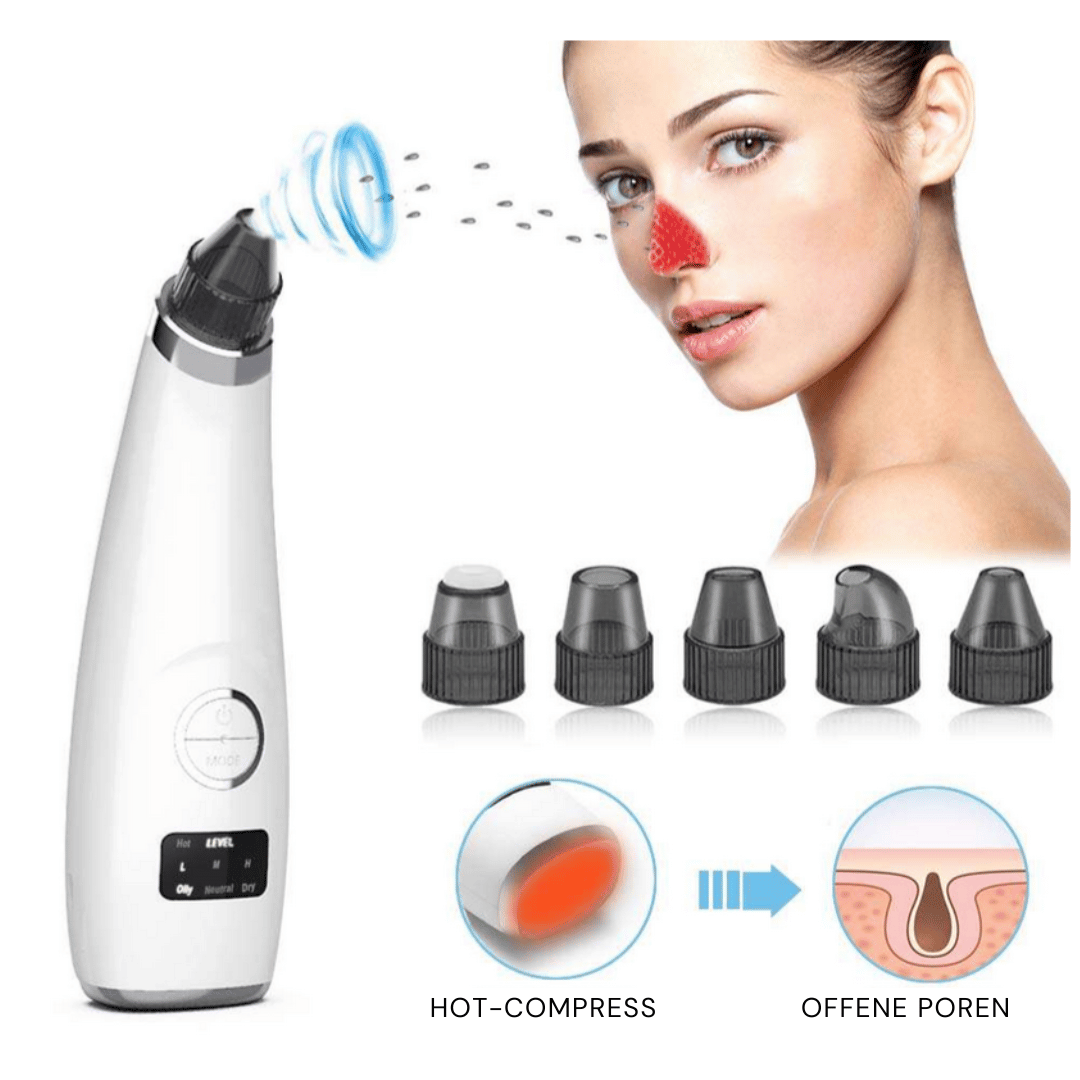 Pore cleaner with 5 attachments | Hot-Compress function and display