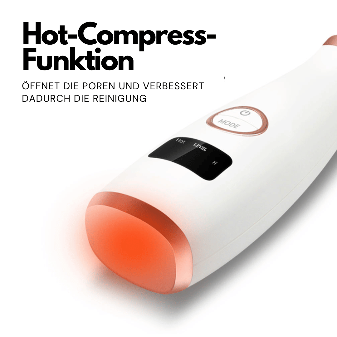 Pore cleaner with 5 attachments | Hot-Compress function and display