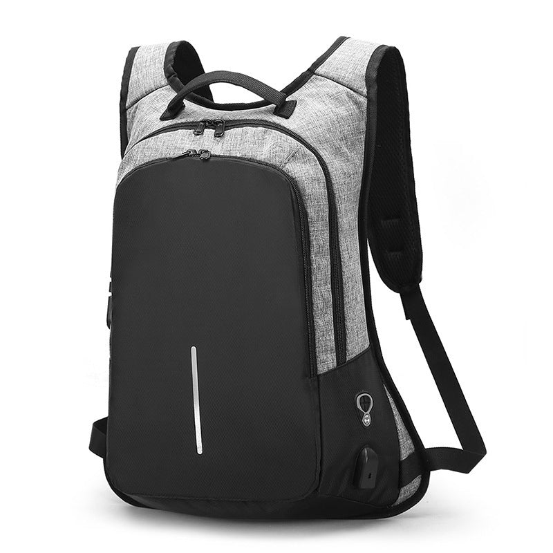Anti-theft backpack with integrated combination lock