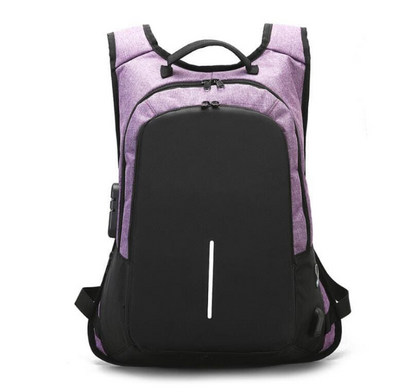 Anti-theft backpack with integrated combination lock