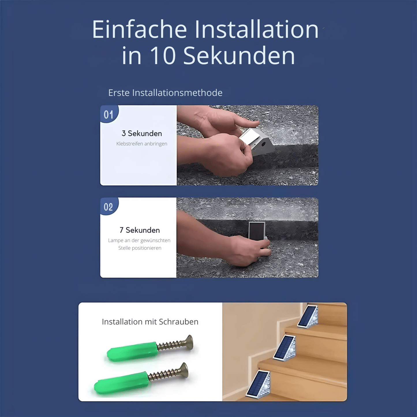 Lampes solaires LED d'extérieur (lot de 2)