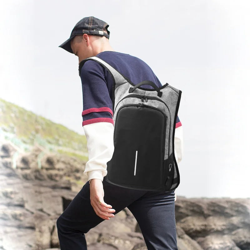 Anti-theft backpack with integrated combination lock