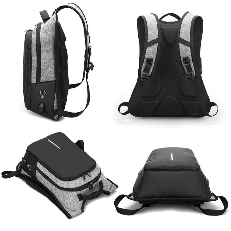 Anti-theft backpack with integrated combination lock